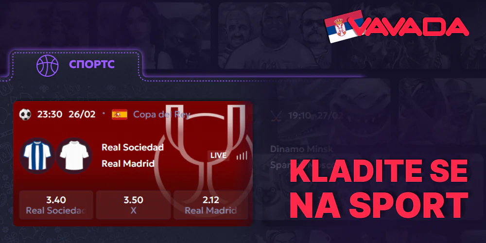 Športne stave za Srbe na Vavada